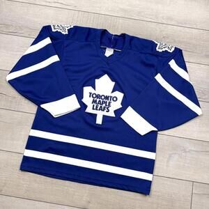 Toronto Maple Leafs CCM Hockey Jersey Men Medium Blue White Vintage Official 90s